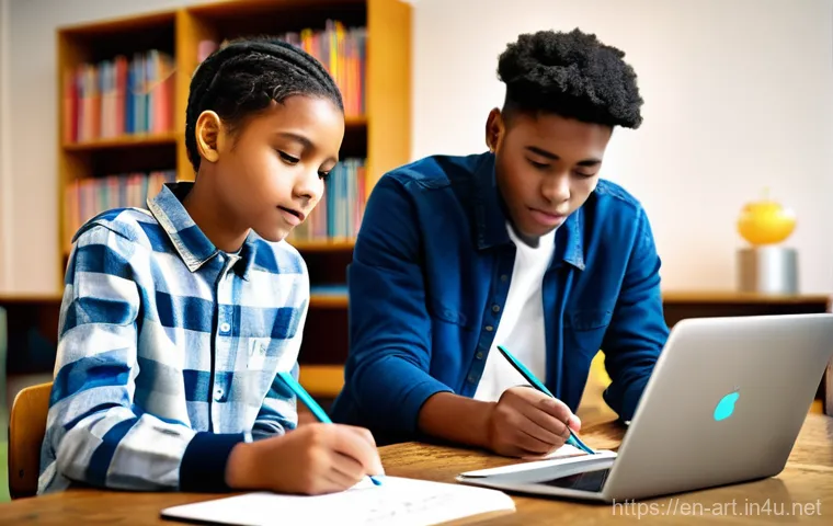 초등 미술 교육 전략 - **Prompt 1: Creative Confidence in a Vibrant Art Room**
    A happy, energetic elementary school-age...