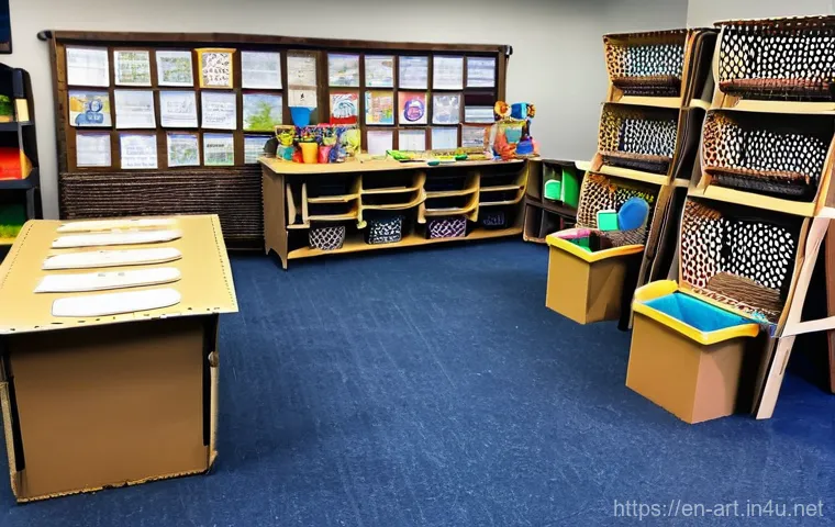 초등 미술 교육 전략 - **Prompt 2: Digital Exploration in a Modern Art Space**
    A group of diverse middle school-aged ch...