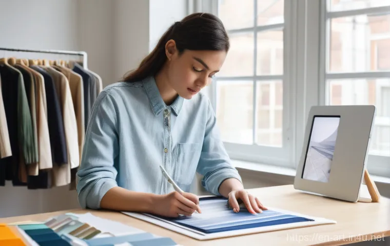 미술과 패션 디자인 교육 - **Prompt:** A diverse group of young adult art students, dressed in comfortable yet modest studio at... 미술과 패션 디자인 교육 - **Prompt:** A diverse group of young adult art students, dressed in comfortable yet modest studio at...